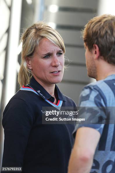 Bennett Roeske Britta Roeske with Sebastian Vettel Red Bull Racing Formula One World ...