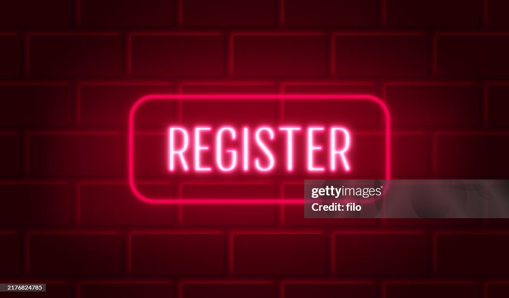 Register Neon Light Sign