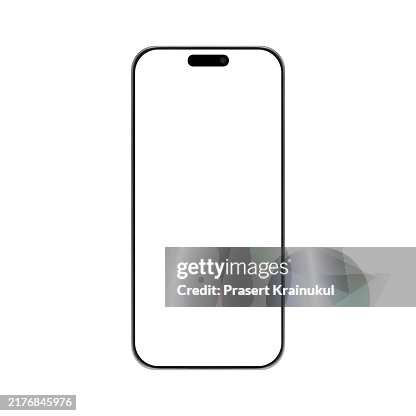 Smartphone mockup blank screen isolated on white background Smartphone mockup blank screen isolated on white background