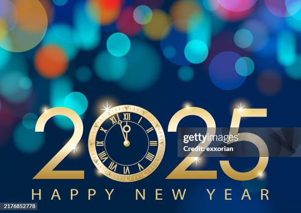 ilustrações de stock, clip art, desenhos animados e ícones de 2025 new year’s eve countdown - cartão de ano novo