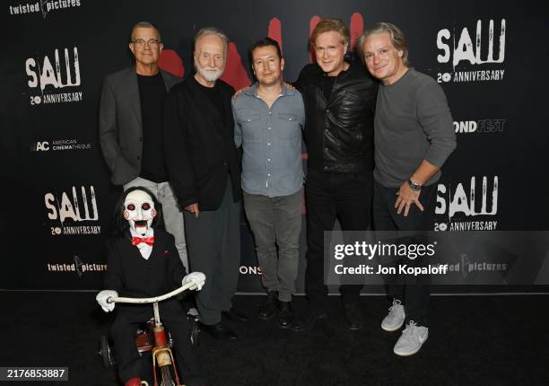 Billy, Mark Burg, Tobin Bell, Leigh Whanell, Cary Elwes and Oren Koules attend "Saw" 20th Anniversary Screening At BeyondFest at The Egyptian Theatre...