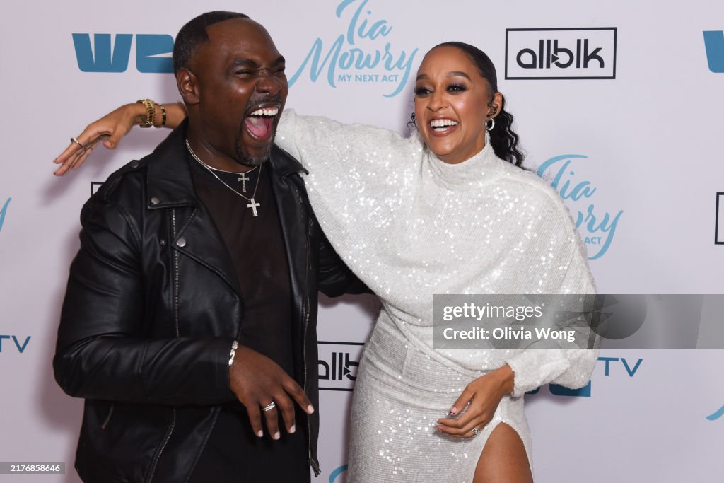 Tia Rodda Jerome Wiggins and Tia Mowry attend Tia Mowry And WeTV Celebrate New ...