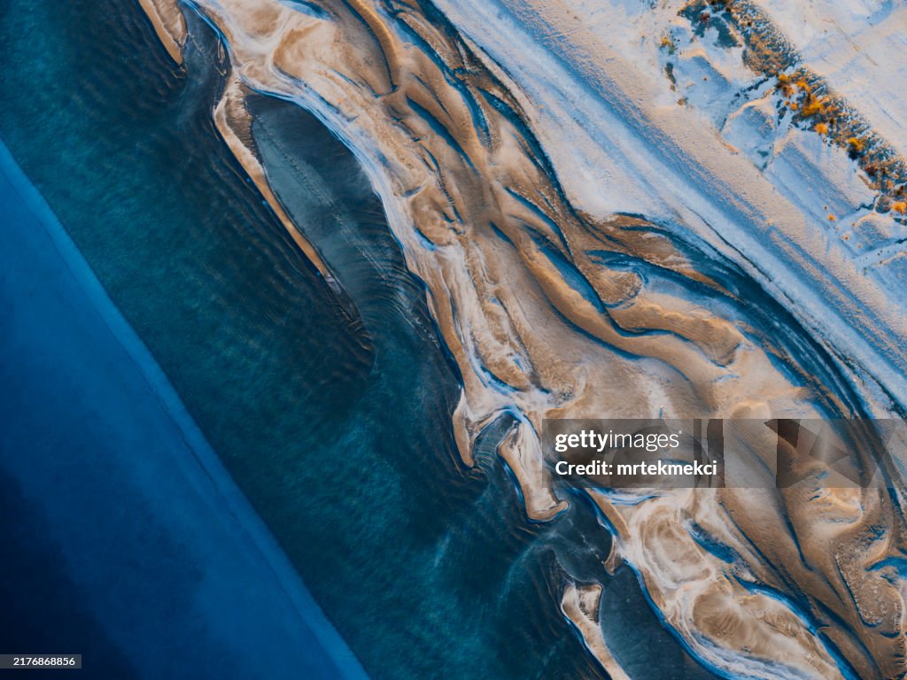Lago Salda em Burdur, Turquia