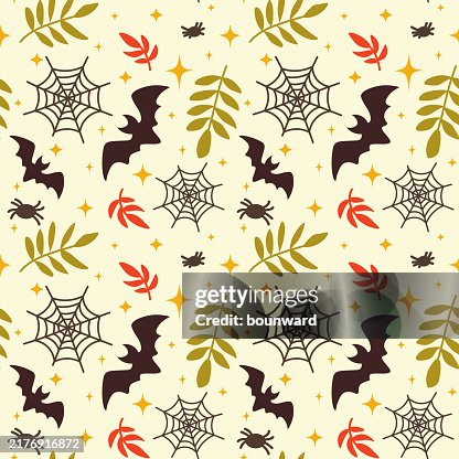Flying Bats. Halloween Seamless Pattern. Vector Flying Bats. Halloween Seamless Pattern. Vector