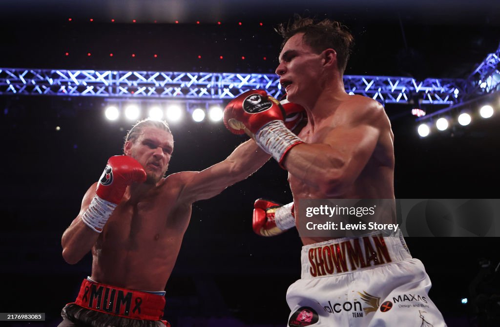 Michael Rafferty Boxer Jack Rafferty punches Henry Turner during the BBBofC, Commonwealth ...