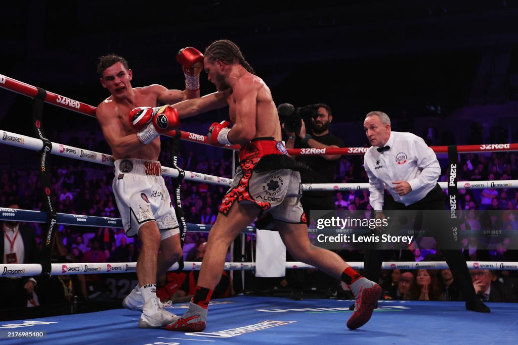 Michael Rafferty Boxer Jack Rafferty punches Henry Turner during the BBBofC, Commonwealth ...