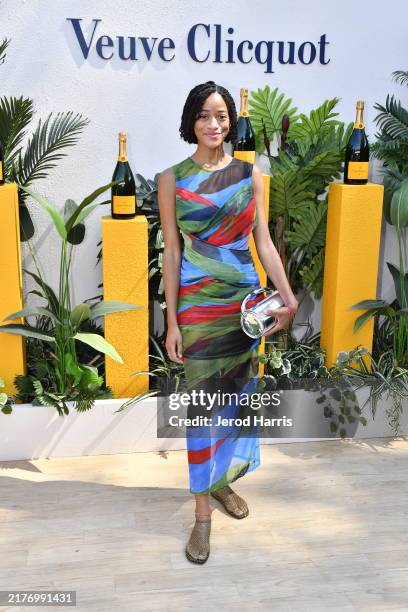 Kilo Kish attends Veuve Clicquot Polo Classic at Will Rogers State Historic Park on October 05, 2024 in Pacific Palisades, California.
