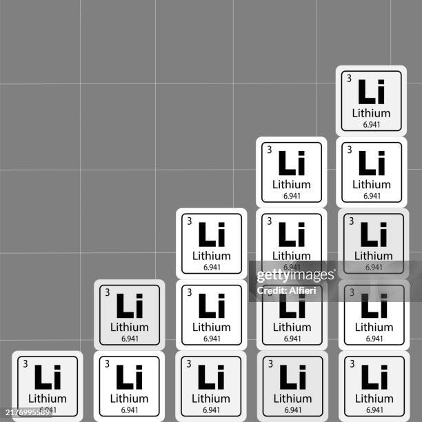 lithium rising - lithium stock illustrations