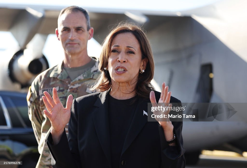 Vice President Harris Tours Areas Hard-Hit By Hurricane Helene In The Carolinas