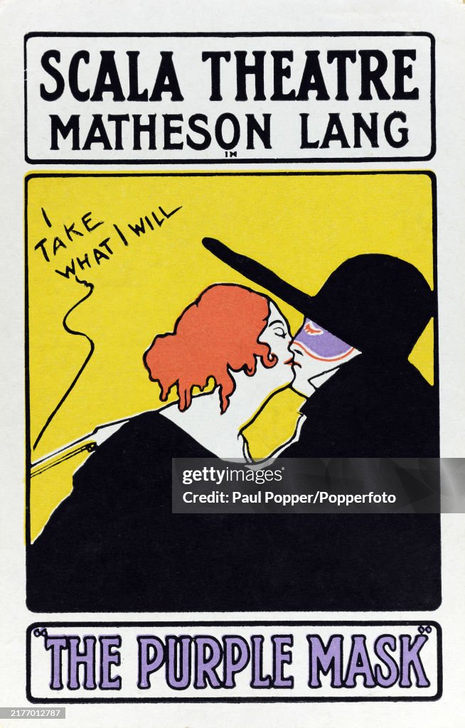 The Purple Mask At The Scala Theatre In London - Vintage Advertising Poster
