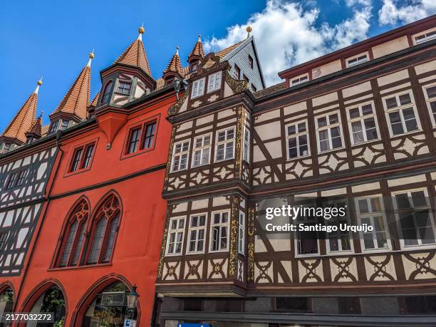 half-timbered houses in the old town of fulda - kassel stock-fotos und bilder