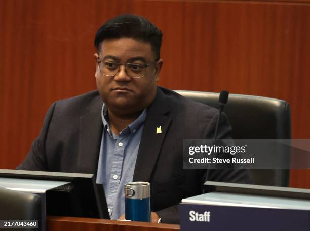 Roger Browne, director of traffic management for the City of Toronto answer questions as City Hall councillors and the Mayor debate city business at...