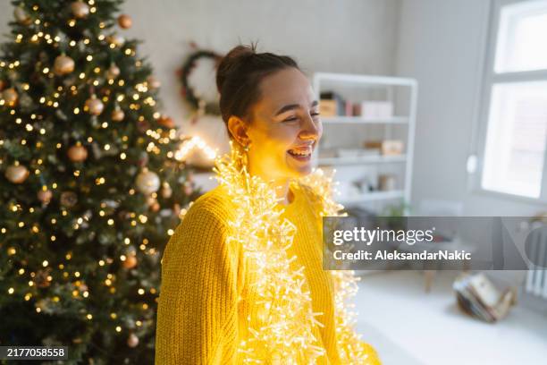shiny christmas in my home - lightning home stock pictures, royalty-free photos & images