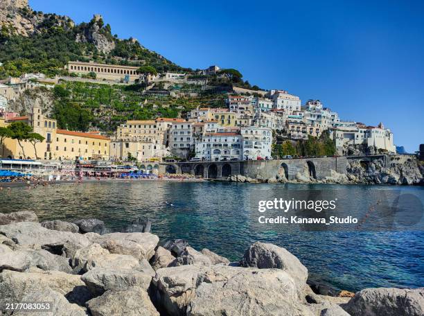 summer in amalfi coast - campania stock pictures, royalty-free photos & images