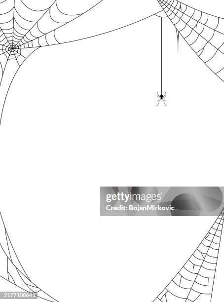 halloween spider web background design. vector - halloween background stock illustrations