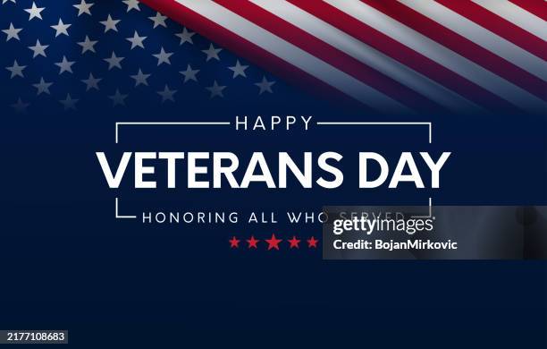 hintergrund zum veteranentag, poster. ehrung aller, die gedient haben. vektor - amerikanische flagge stock-grafiken, -clipart, -cartoons und -symbole