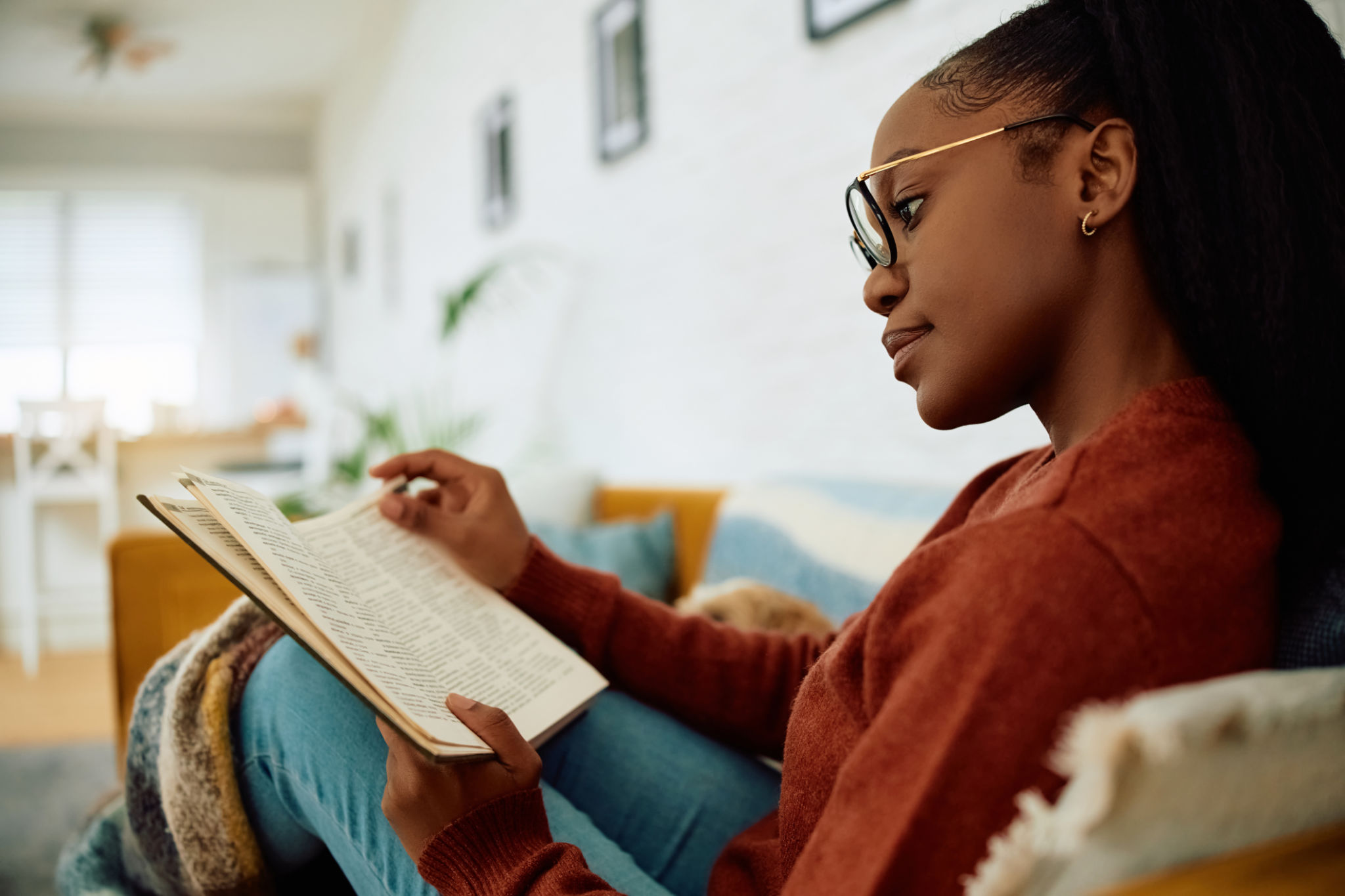 reading traditional book