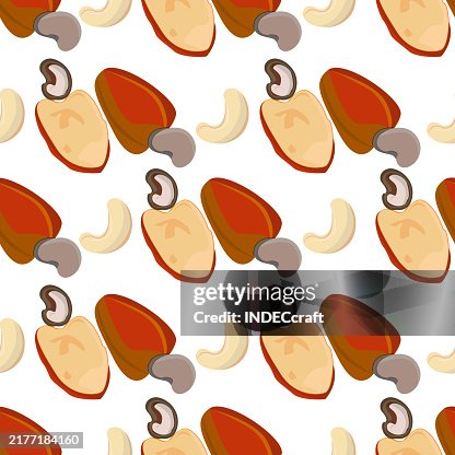 Cashew nuts seamless pattern Cashew nuts seamless pattern