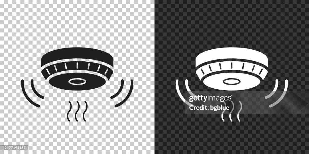 Smoke alarm. Icon for design on blank background