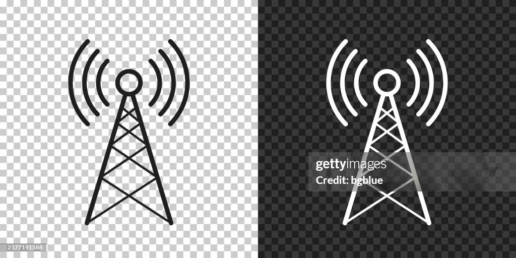 Antenna. Icon for design on blank background