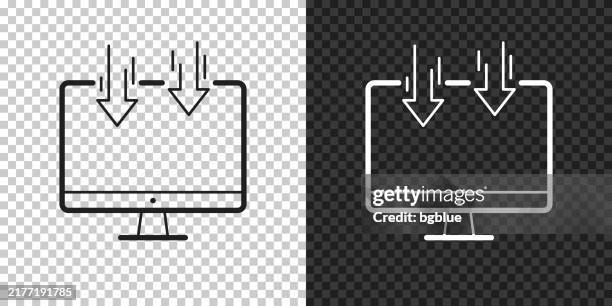 send to desktop computer. icon for design on blank background - cloud transparent stock illustrations