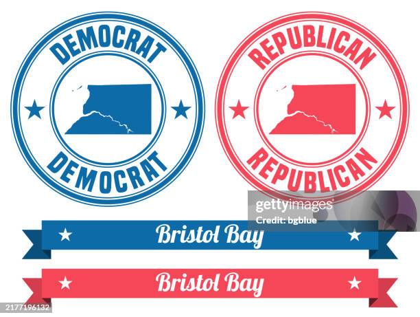 bristol bay, alaska. map on rubber stamp with banner - bristol bay alaska stock illustrations