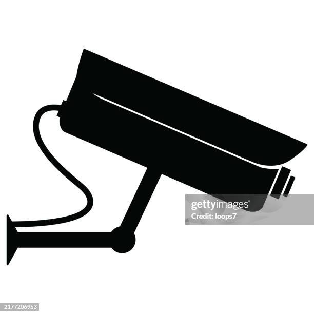 video surveillance icon - webcam stock-grafiken, -clipart, -cartoons und -symbole