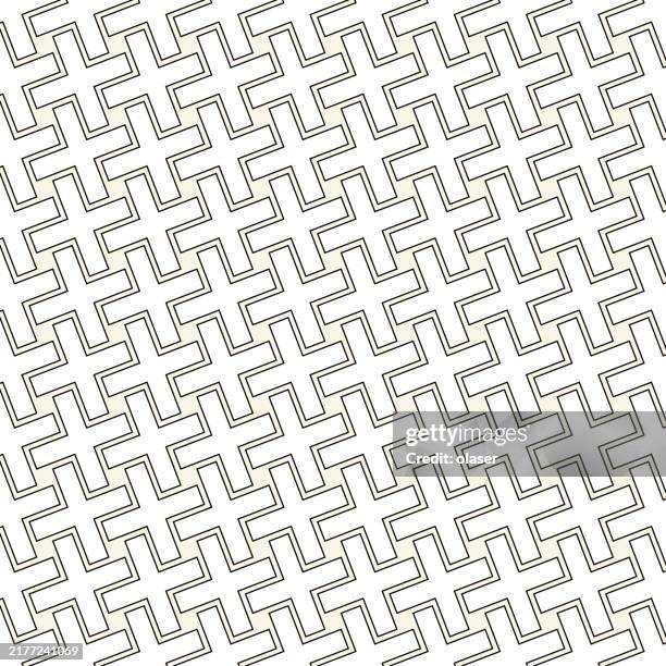 Plus Grid Patterns Pattern Of Grid Of Outline Plus Symbols With Space High-Res Vector ...
