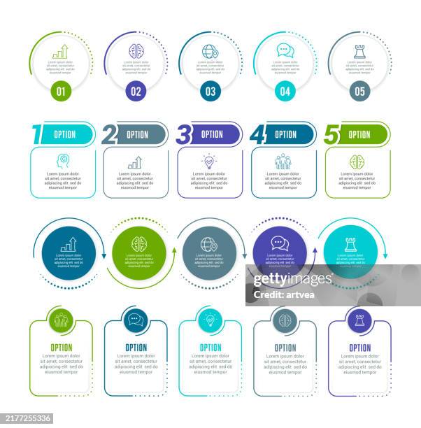 stockillustraties, clipart, cartoons en iconen met set of infographic elements - infographic