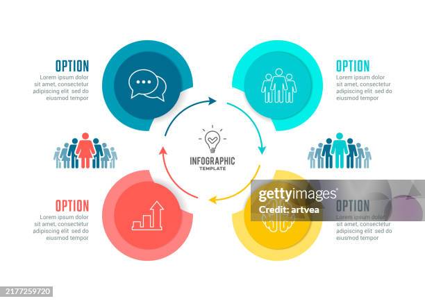stockillustraties, clipart, cartoons en iconen met infographic elements 4 steps - infographic