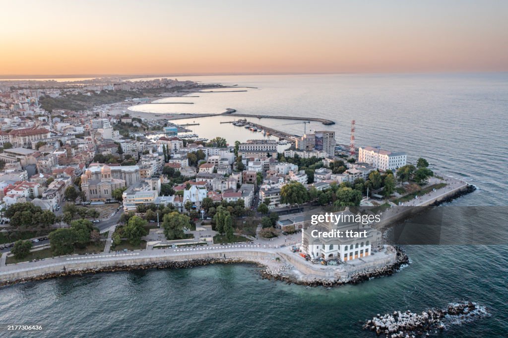 Aerial view of Constanta bay, Romania