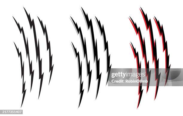 stockillustraties, clipart, cartoons en iconen met claw marks - roofvogel