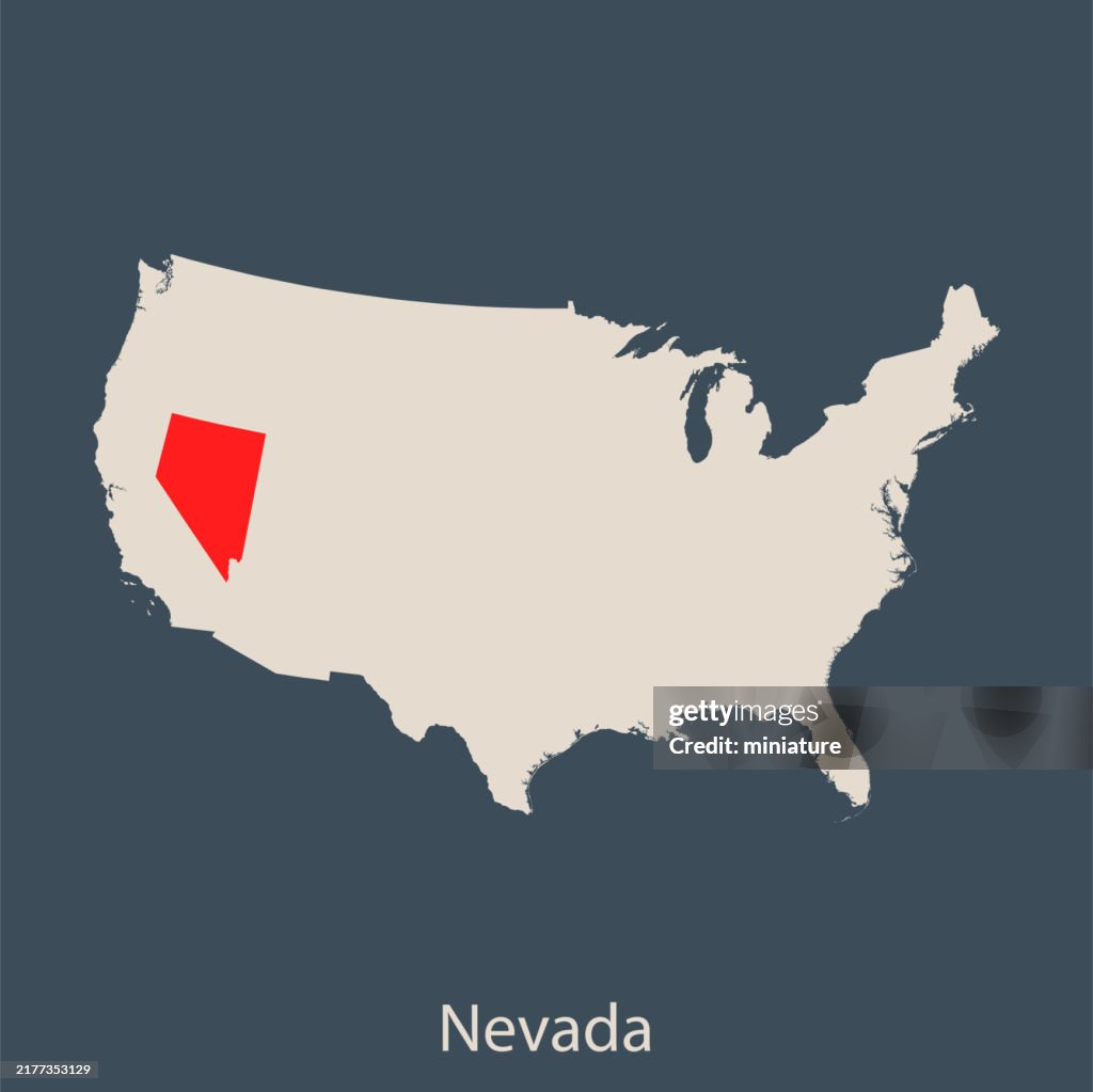 Nev Map Nevada Map High-Res Vector Graphic - Getty Images