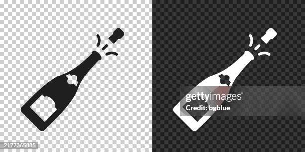 champagner-explosion. symbol für design auf leerem hintergrund - sektkorken stock-grafiken, -clipart, -cartoons und -symbole