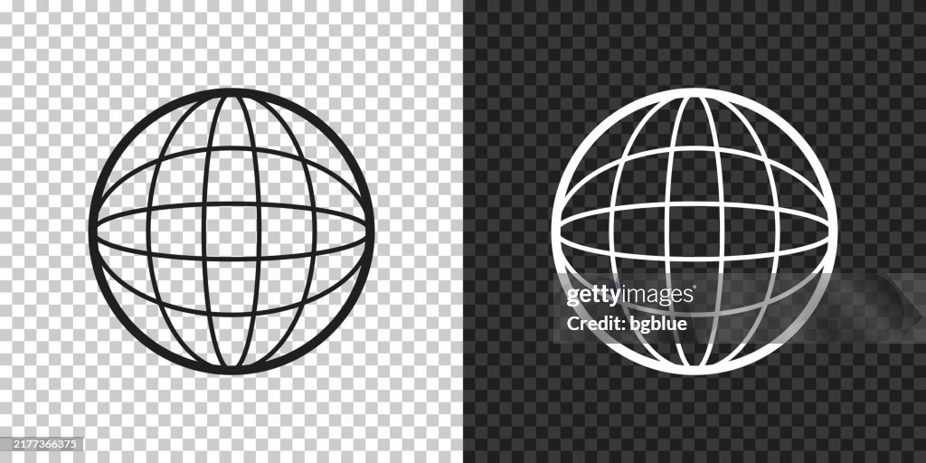 Globe. Icon for design on blank background