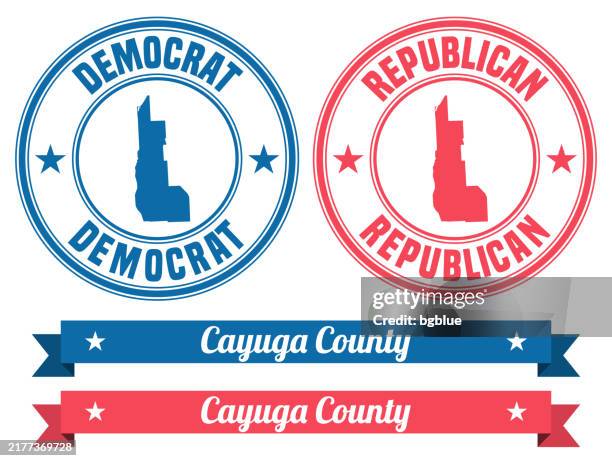 cayuga county, new york. map on rubber stamp with banner - auburn new york state stock illustrations