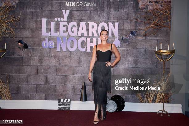 Alix Aspe poses for a photo during the red carpet for the series 'Y Llegaron De Noche' at Casino EspaÒol on October 7, 2024 in Mexico City, Mexico.