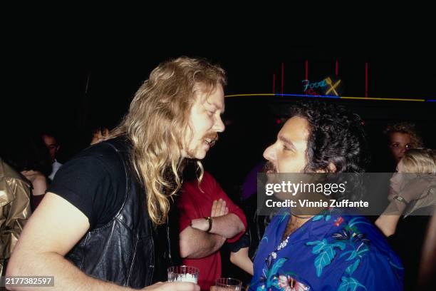 American musician James Hetfield of the American heavy metal band Metallica and American pornographic actor Ron Jeremy attend the Eighth Annual MTV...
