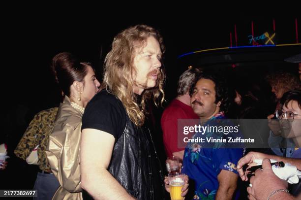 American musician James Hetfield of the American heavy metal band Metallica attends the Eighth Annual MTV Video Music Awards at Universal...