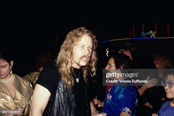American musician James Hetfield of the American heavy metal band Metallica attends the Eighth Annual MTV Video Music Awards at Universal...