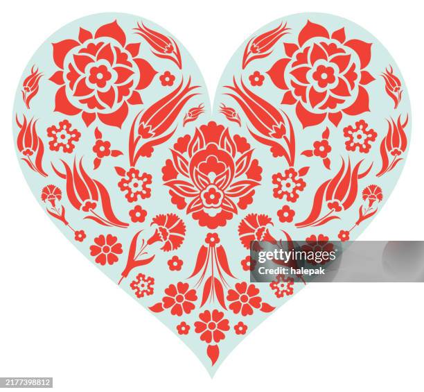 heart shape - ottoman empire stock illustrations