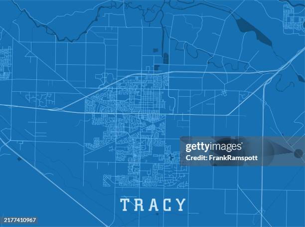 Tracy Ca City Vector Road Map Blue Horizontal High Res Vector Graphic Tracy Ca City Vector Road Map Blue Horizontal 