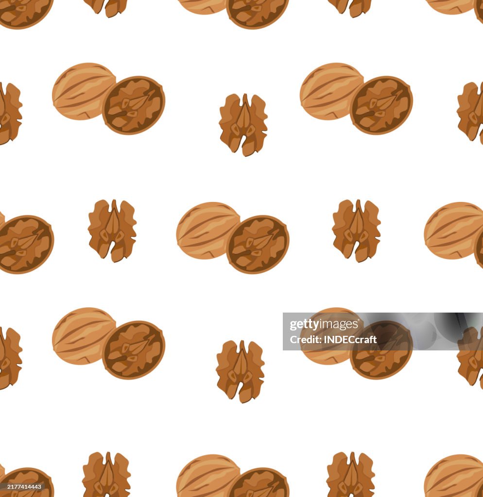 Walnut Pattern Repeat Walnut Seamless Pattern High-Res Vector Graphic - Getty Images