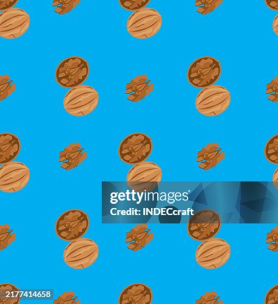 Walnut seamless pattern Walnut seamless pattern