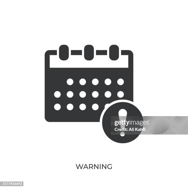 warning glyph solid icon. solid icon that can be applied anywhere, simple, pixel perfect and modern style - incident management software stock illustrations