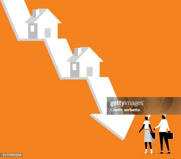 stockillustraties, clipart, cartoons en iconen met real estate chart - huurhuis
