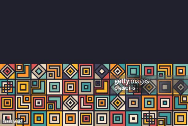 geometric shapes background abstract - africa pattern stock illustrations