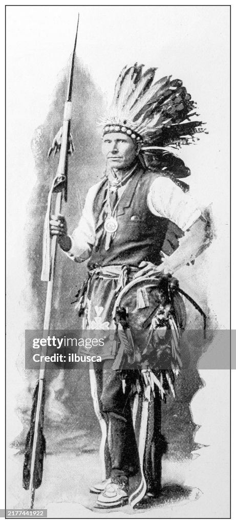 Antique image: Native North Americans, Jack Bull Bear, Comanche