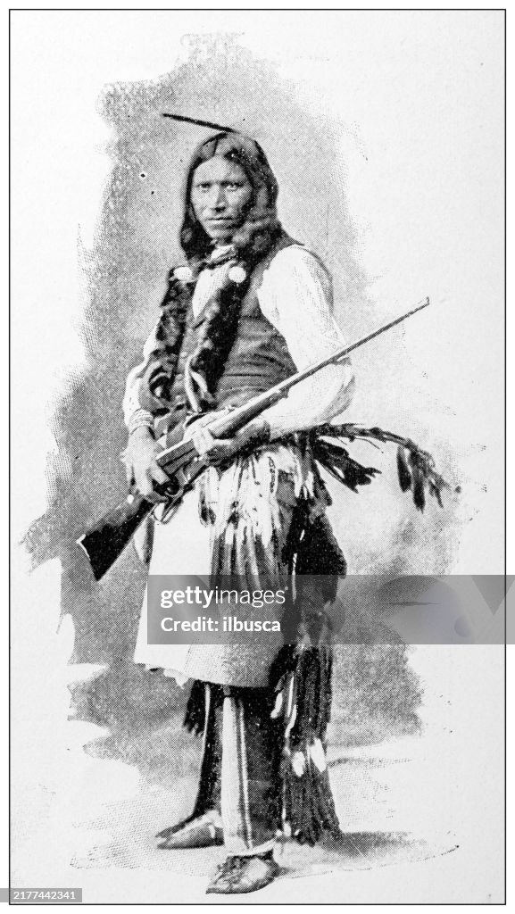 Antique image: Native North Americans, Brave Panther, Arapahoe