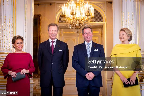 Grand Duke Henri of Luxemburg, Grand Duchess Maria Teresa of Luxembourg, Hereditary Grand Duke Guillaume of Luxembourg and Hereditary Grand Duchess...
